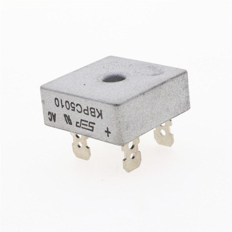 1 sztuk KBPC 5010 1000 V prostownik mostkowy 50 wzmacniacz 50A metalowa obudowa 1000 V mostek diodowy Super modna podkoszulka sprzedaż