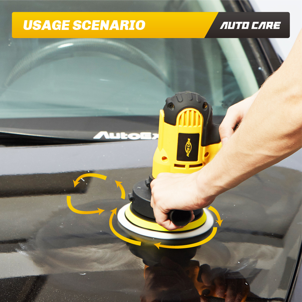 600W Rotary Car Polisher Kit 220V 110V 7Inch Polishing Machine Adjustable Speed Sanding M14 Waxing Tools Machine with Sponge Pad