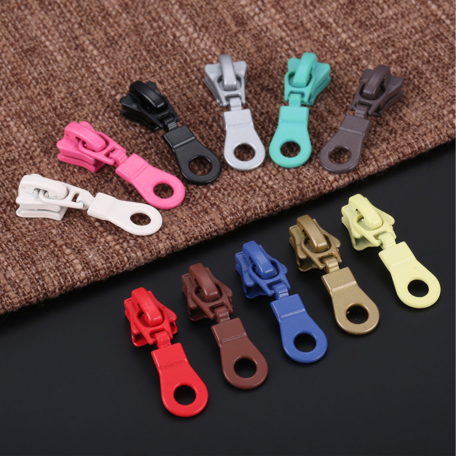 10/11Stck 40*12mm Zink-legierung Reißverschluss Schieberegler Metall Reißverschluss Schieberegler Reißverschlüsse Kopf DIY Koffer Kleidung tasche Reparatur NäHenne Zubehör