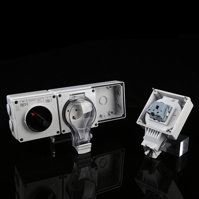 IP66 Eu Standaard Met Waterdichte Weerbestendige Waterdichte Outdoor Stopcontact 16A Stopcontact Ac 110V-250V