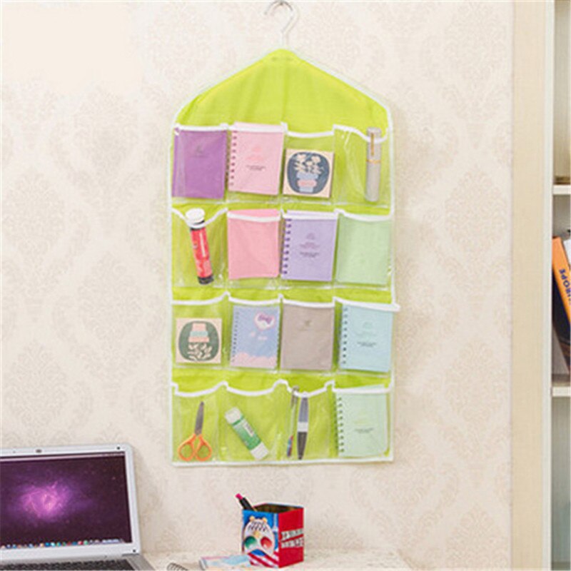 Over Door Transparent Pouch Bag 16 Pocket Over Door Hanging Bag Shoe Toy Hanger Storage Jewellery Organizer: 03