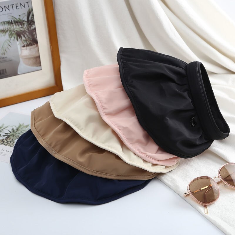 Strand Sport Cap Shell Zonnehoed Meisje Cap Toerisme Strand Sport Outdoor Cap Korea Populaire Opvouwbare Vrouwelijke Cap