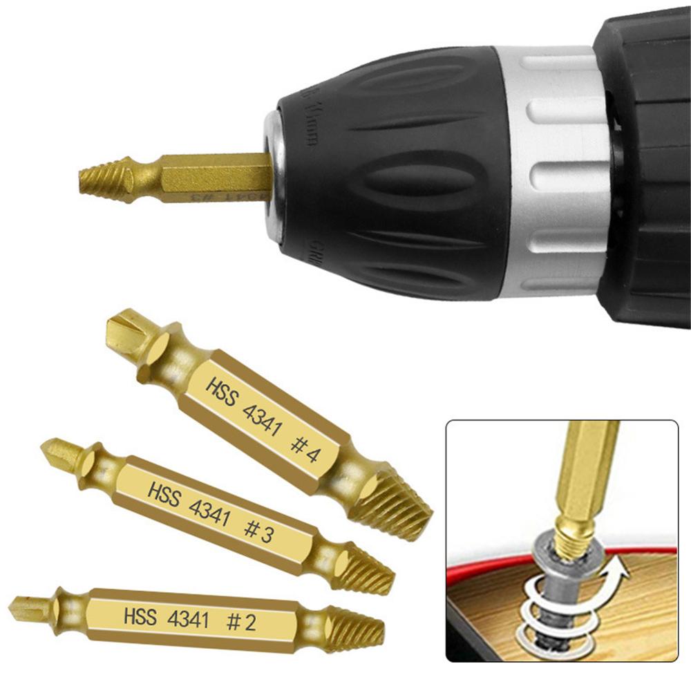 Extractor de tornillos de 6CPS, juego de Brocas HSS, herramienta de eliminación de tornillos de cabeza rota, extractor de pernos, herramienta de pelado de tornillos