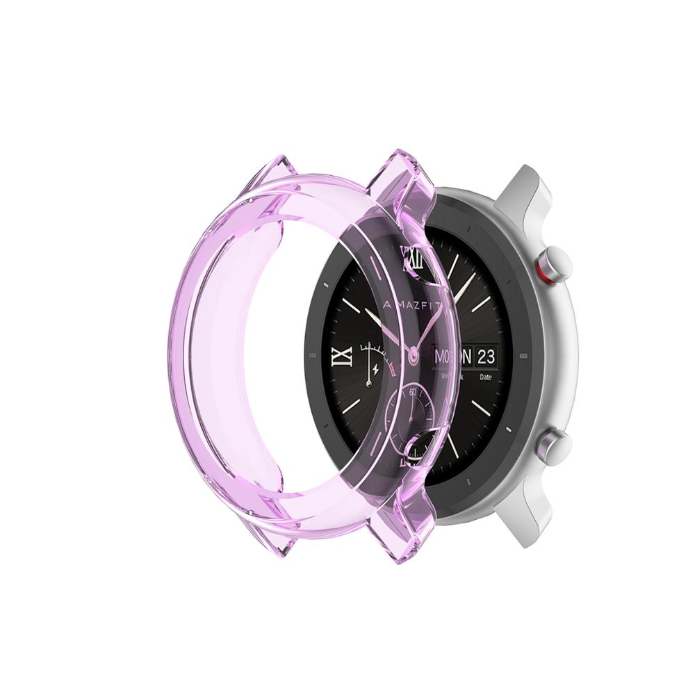 Cubierta de borde exterior de Metal para Xiaomi Amazfit GTR de 47MM, anillo con bisel, caja protectora de velocidad para reloj Amazfit GTR de 42mm: Púrpura / For Amzafit GTR 42mm