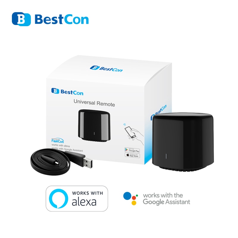 Broadlink rm4 pro/bestcon rm4c mini automação residencial inteligente wifi ir rf controle remoto inteligente universal trabalho com alexa: RM 4C Mini no Plug