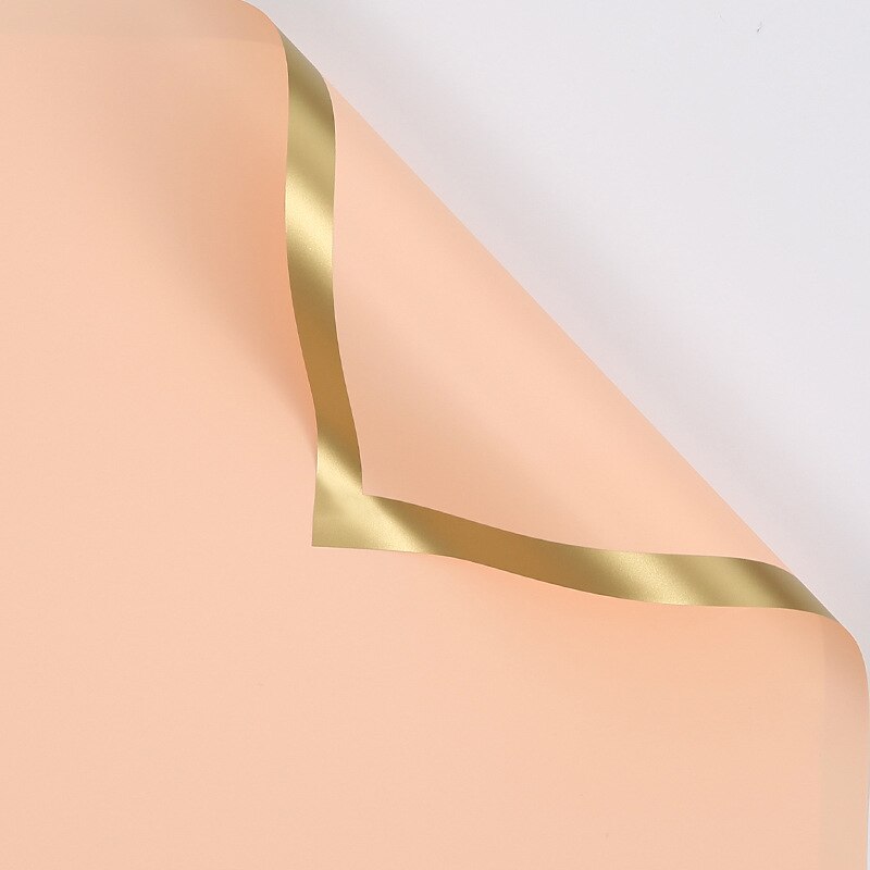 Wasserdichte Frische Blume Gold Rand Papier Rose Blume Verpackung Dekoration Papier Blumen- Strauß Verpackung Materialien: 05 Creme Champagner