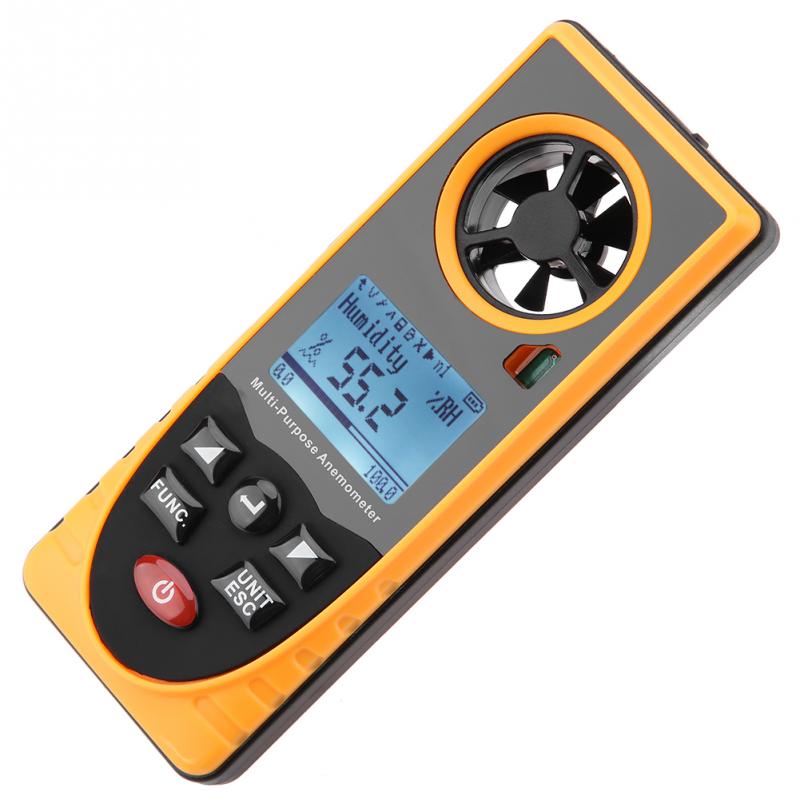GM8910 Multifunctionele Lcd-scherm Digitale Anemometer Air Wind Schaal Meter Wind Meetinstrument Digitale Anemometer