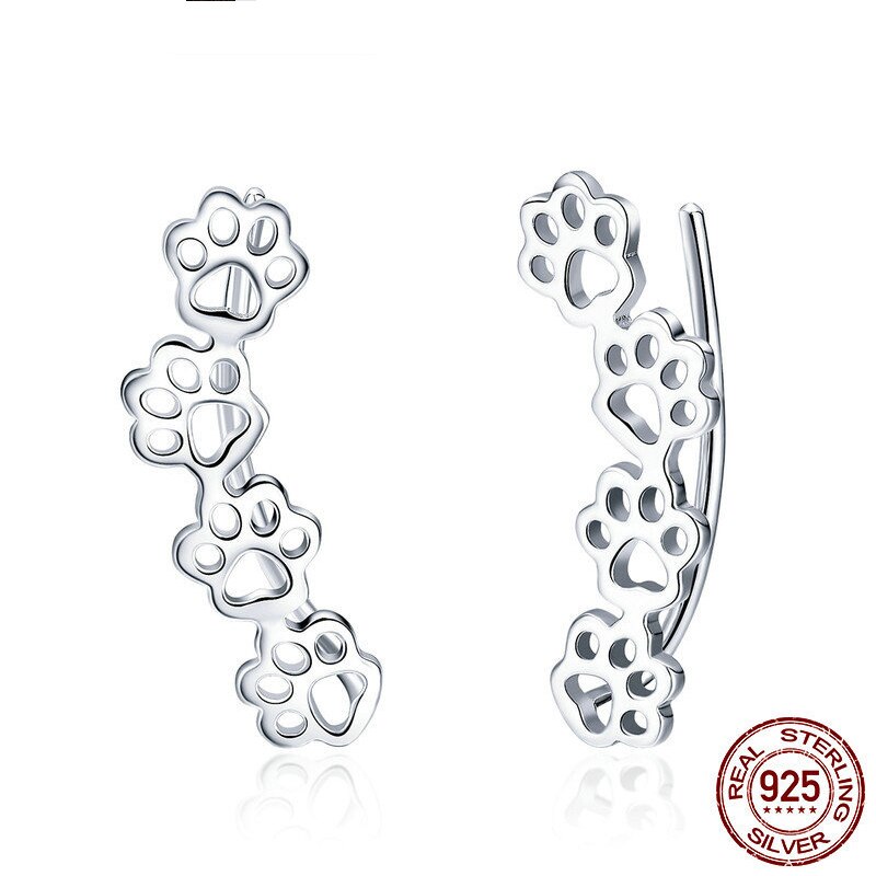 Afle original European and American popular earrings pet dog claws S925 sterling silver ladies earrings factory direct