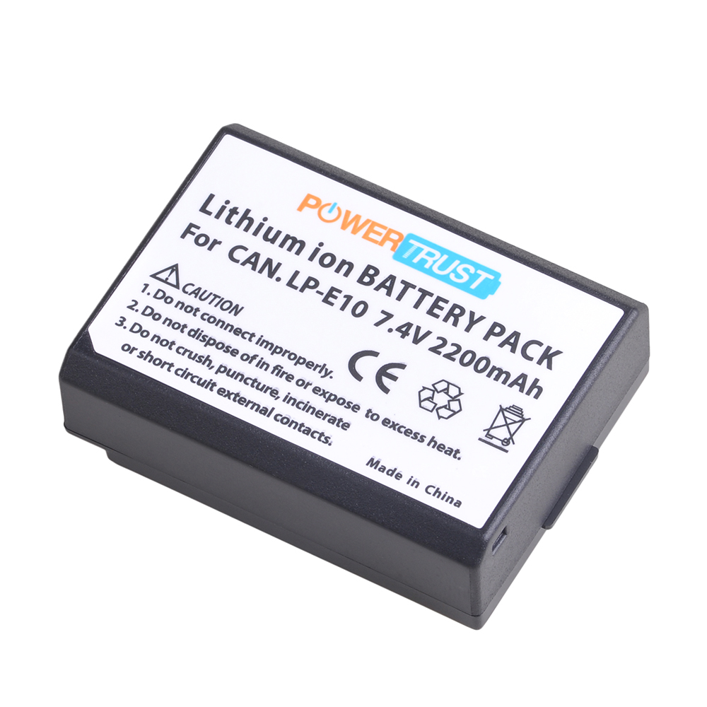 LP-E10 Battery and Dual Charger for Canon EOS Rebel T6, T7, T3, T5,Kiss X50, Kiss X70, EOS 1100D, EOS 1200D, EOS 1300D / 2000D: 1x Battery