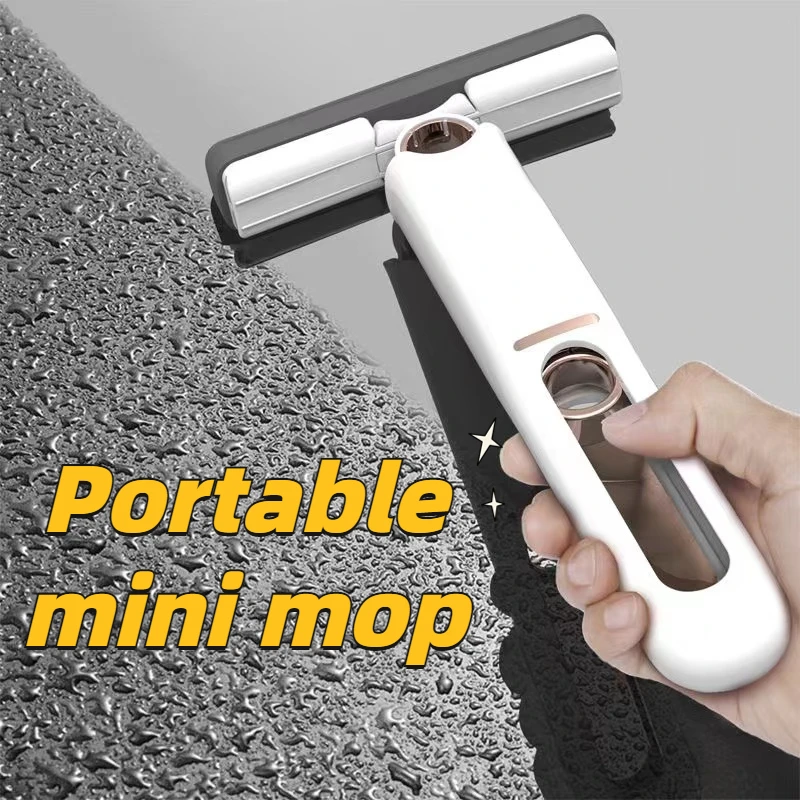 Mini fregona exprimible para limpieza de suelo, fregona multiusos para lavado de ventanas de vidrio de coche, escobas de limpieza de suelo de baño, herramientas de limpieza del hogar