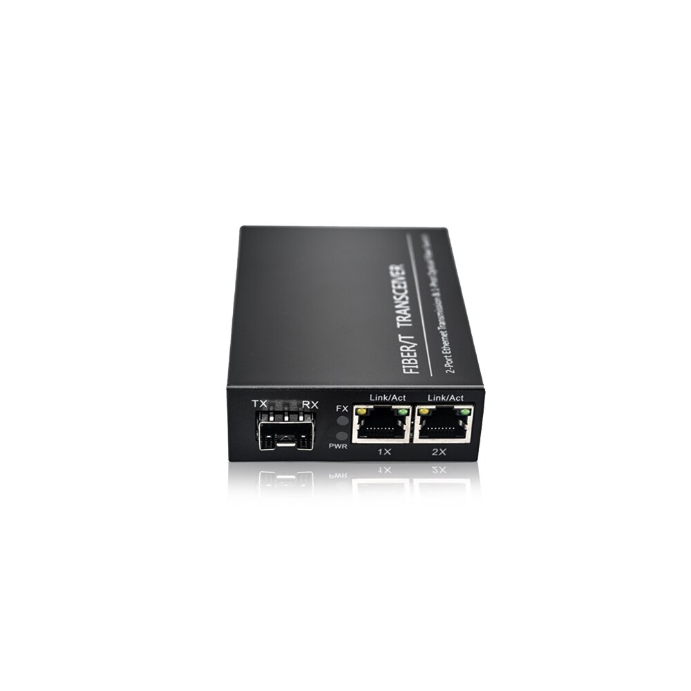 Gigabit 1 Sfp 2 RJ45 Ethernet Media Converter Met Sfp Fiber Poort. 10/100/1000Mbps Sfp Media Converter/Fiber Transceiver