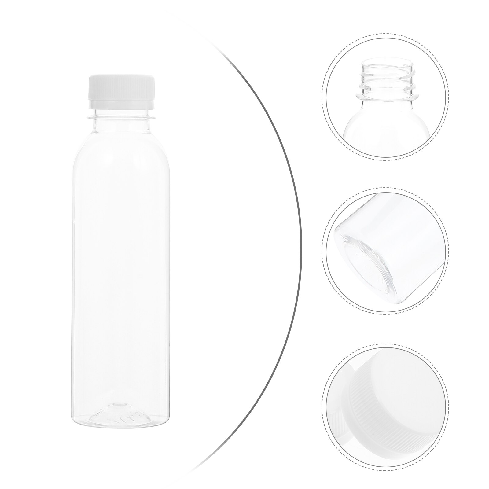 20 stk 250ml gennemsigtig juice flaske plastflasker drikkeflasker