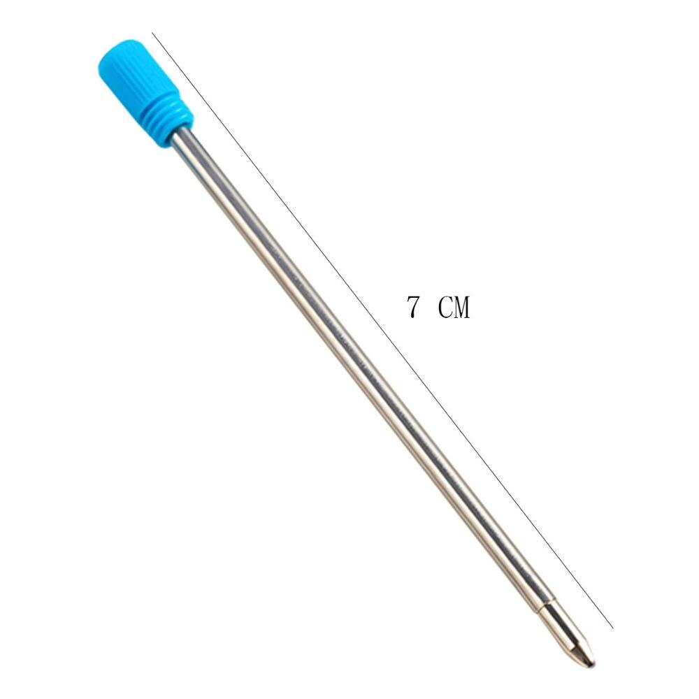 20 pcs/lot Metal Ballpoint Pen Refills Blue & Black Ink Medium Roller Ball Pens Refill School Office Stationery Supplies