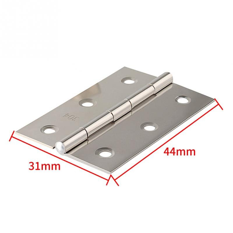 20 Pcs Folding Stainless Steel Hinges Silver Tone Home Furniture Hardware Door Hinge 2" for Doors, Drawer, Jewellery Box Repair
