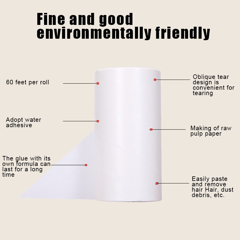 Kleding Stof Roll Borstel Kleverige Wol Roll Vervanging Van Papier Zelfklevend Papier Core Lint Steken Roller Papier Roll $