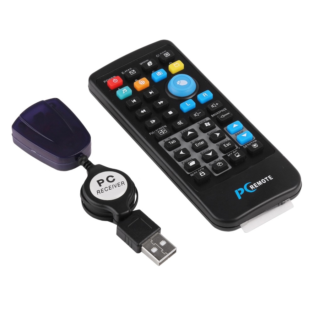 POWSTRO USB IR Wireless Mouse Remote Control Controller USB Receiver For Loptop PC Computer Center Windows Xp/Vista/7/8/10