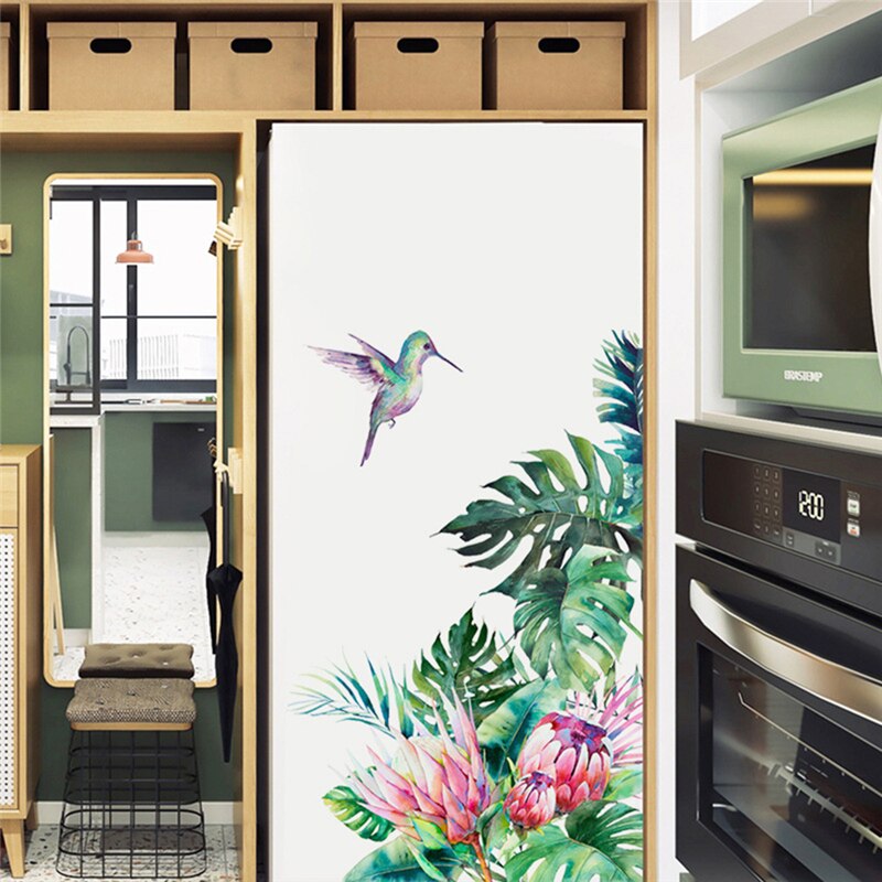 Achtergrond muurdecoratie stickers diy strand blad muurstickers tropische vegetatie vogel huiskamer muurdecoratie