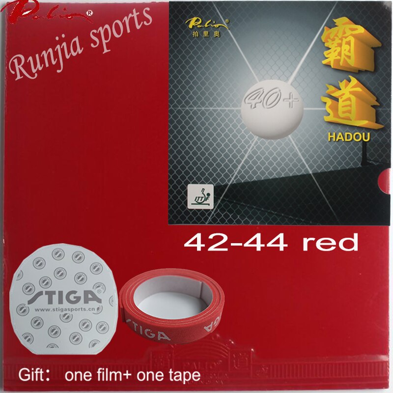 Original palio 40+ hadou table tennis rubber blue sponge palio rubber for table tennis racket ping pong paddles racquet sport: 42-44 red