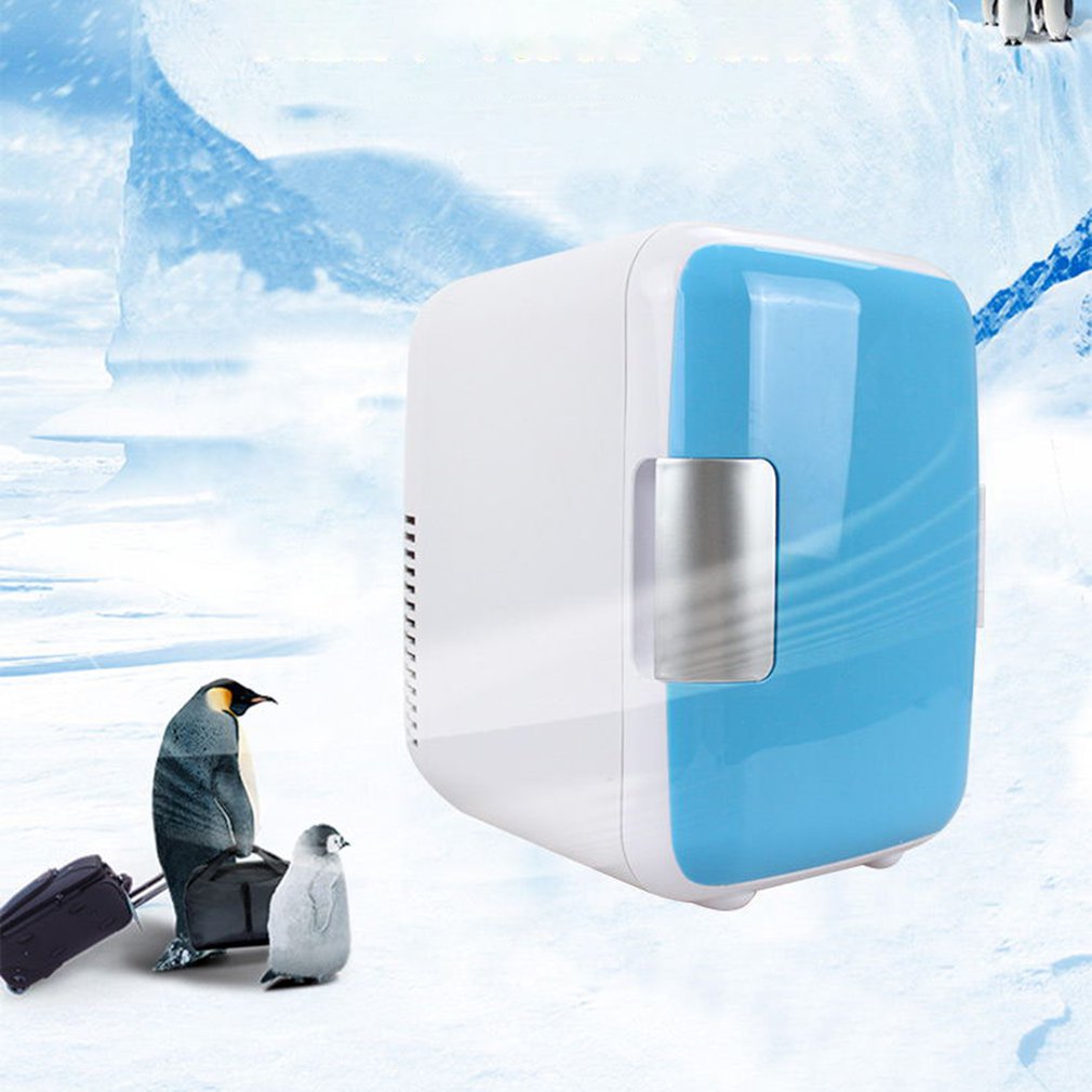 4L Car/Household Mini Refrigerator Freezer Cooling Box Food Fruit Storage Fridge Use Multiple Storage Compartments 1 Pcs