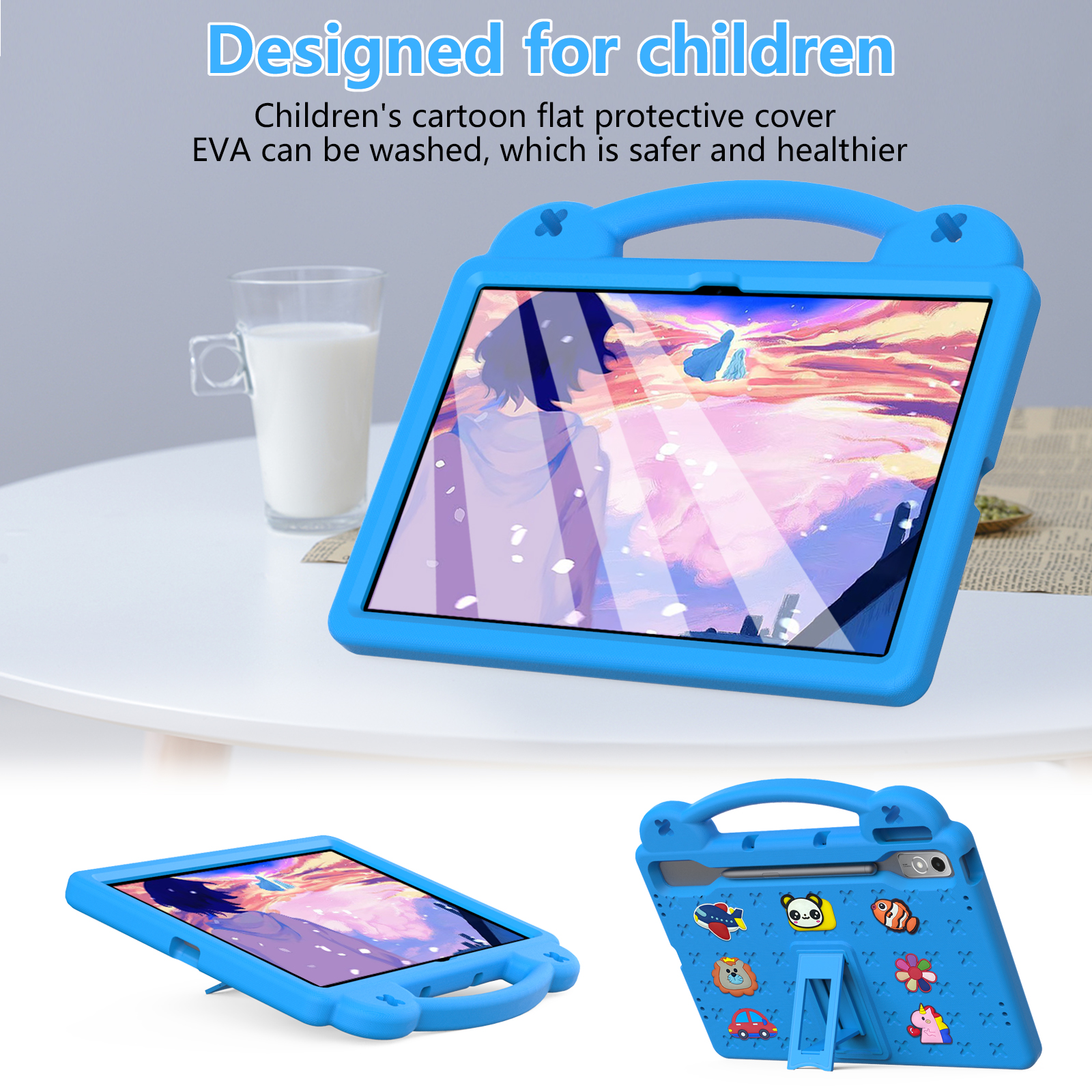 For Lenovo Xiaoxin Pad Pro 12.7 inch funda P12 TB- 370 Kids Safe EVA Tablet Case Shockproof Cover Stand Shell Protector