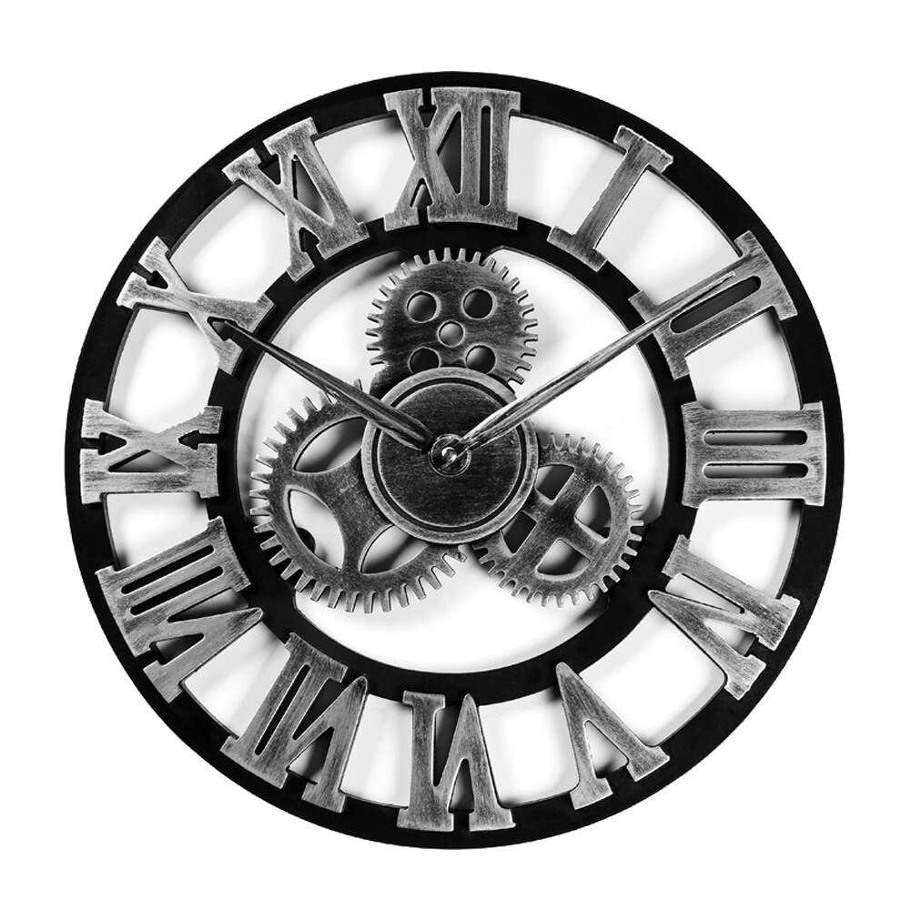 Industriële Gear Wandklok Decoratieve Retro Stille Mechanische Klok Industriële Leeftijdstijl Kamer Decoratie Muur Kunst Home