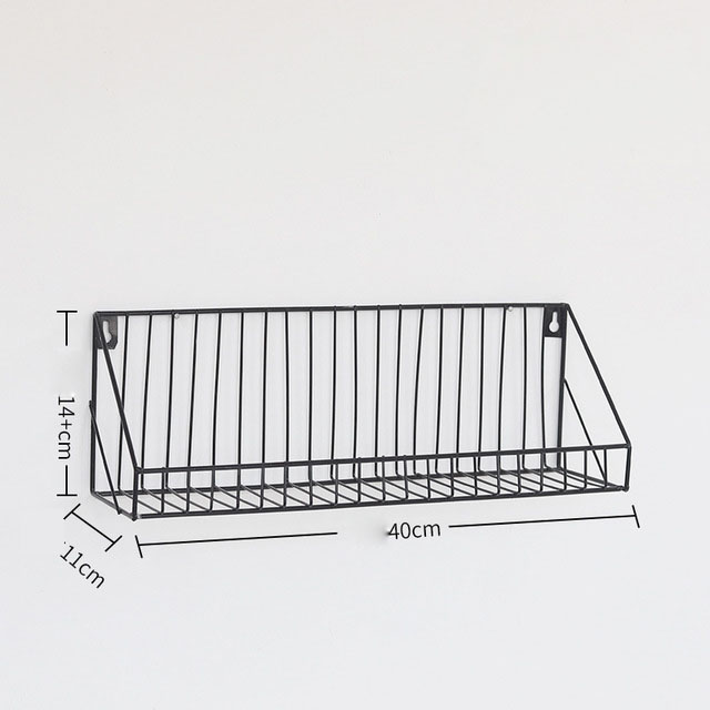Iron wall shelves Decorative Storage Rack Room decorative shelves iron floating shelf nordic shelf child room wall shelf: Big black