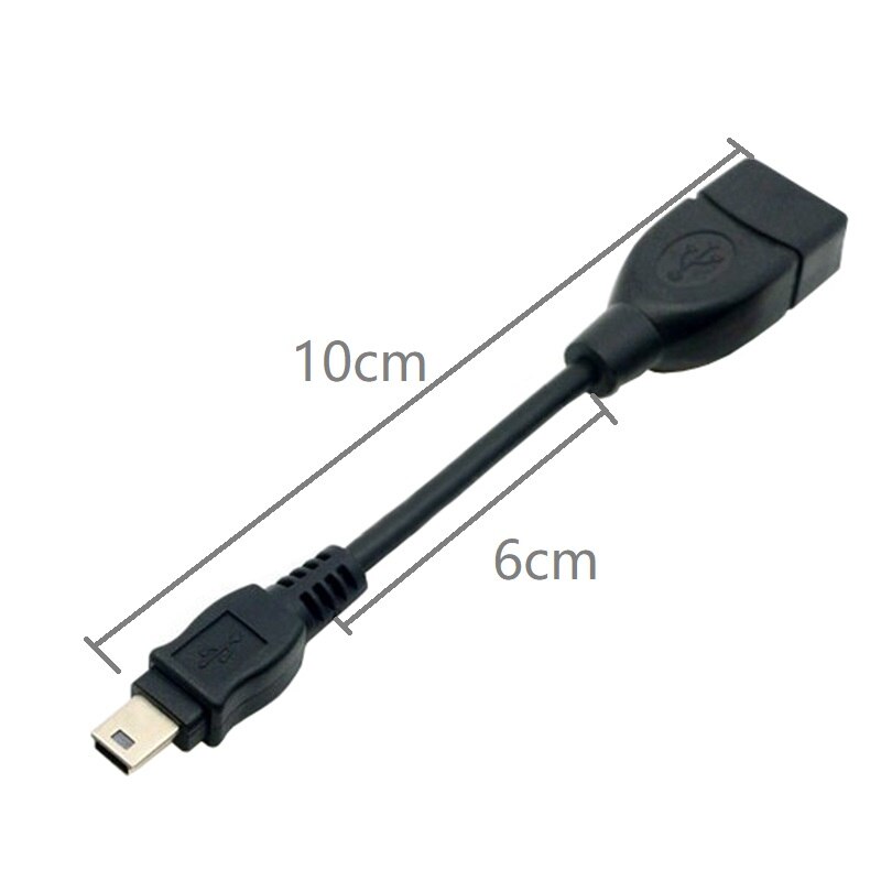Mini USB macho a USB hembra, adaptador de Cable OTG Cable Mini USB para tableta, PC, GPS, CD de coche, 10cm
