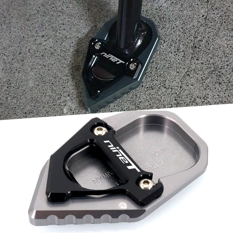 Motorfiets Kickstand Voet Zijstandaard Extension Pad Ondersteuning Plaat Vergroten Stand Voor RNINET R NINET Rnine T R negen T -2023