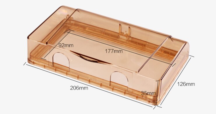 ABS Doppel 86 typ steckdose wasserdicht Kasten klebstoff licht schalter schutz fallen Art Sicherheit haushalt Elektrische Stecker Staub abdeckung: Braun