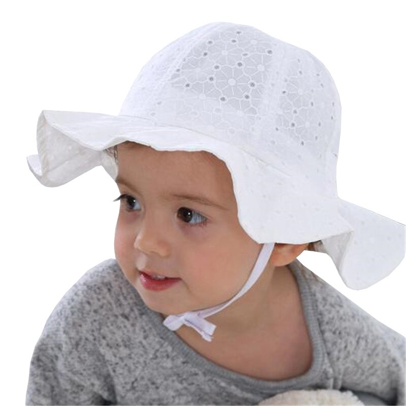New Spring Summer Outdoor Baby Girls cappello pizzo Bowknot cappello da pescatore cappello da sole per bambini cappellini da sole per bambini cappellino per protezione solare per bambini