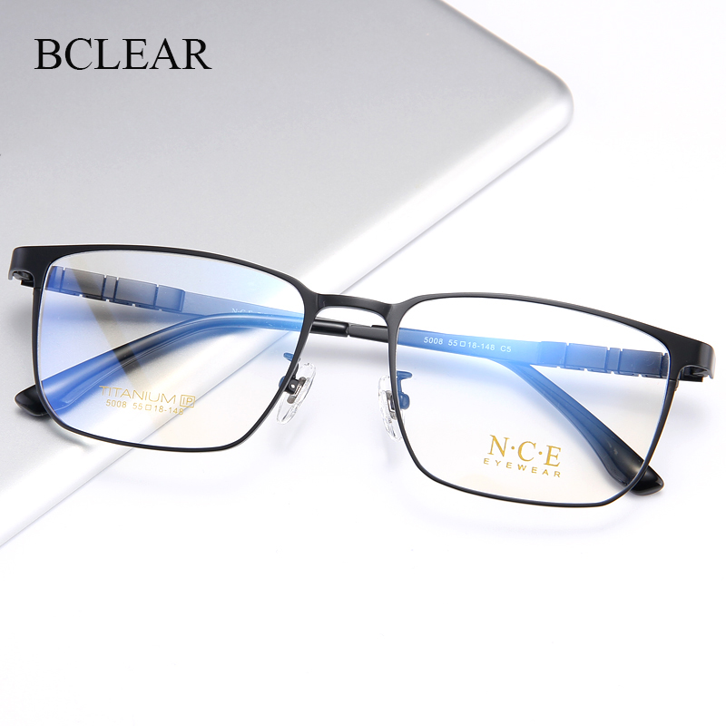 BCLEAR Brilleglassramme i Titan for Menn - Optisk - Full Rim - Komfortabel