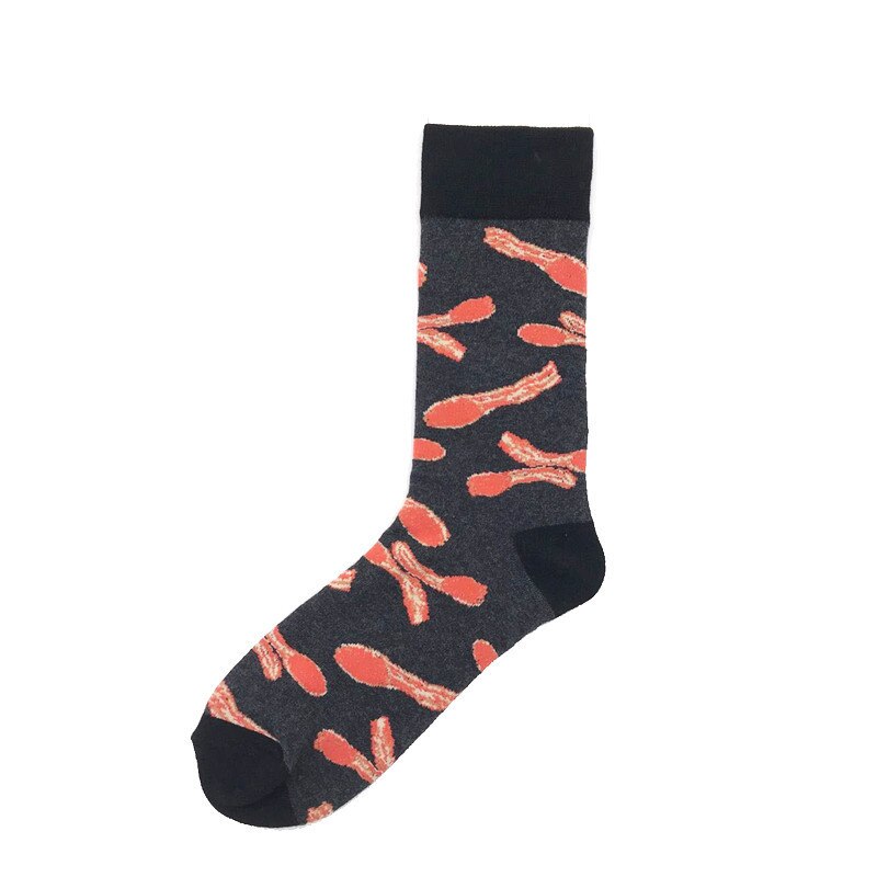 Spring Arrived Happy Socks Men Funny Art British Style Streetwear Hip Hop Guitar Pepper Crew Sock For Men