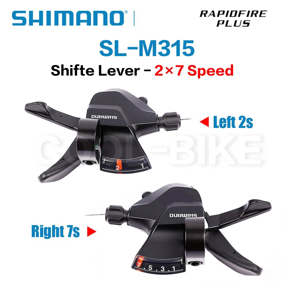 SHIMANO Altus SL-M315 SL-M310 MTB Shifter 2X7 2X8 3x7 3x8 2 3 7 8 14 16 21 24 S Speed Mountain Bike Shift Lever Trigger Set: 2x7 speed