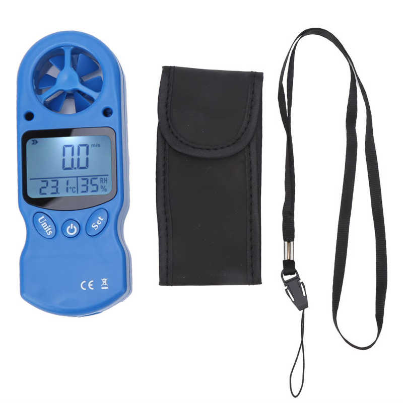 Wind Speed Meter Mini Handheld Digital Anemometer Wind Speed Meter 0~30m/s Temperature Gauge Tester