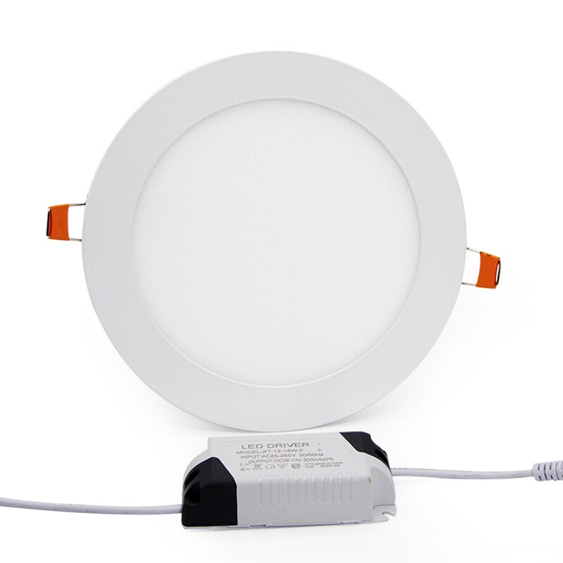 Panel Led-luz redonda de interior-Iluminación 220v techo ultrafino-empotrado-Downlight 3W 6W 12W 18W
