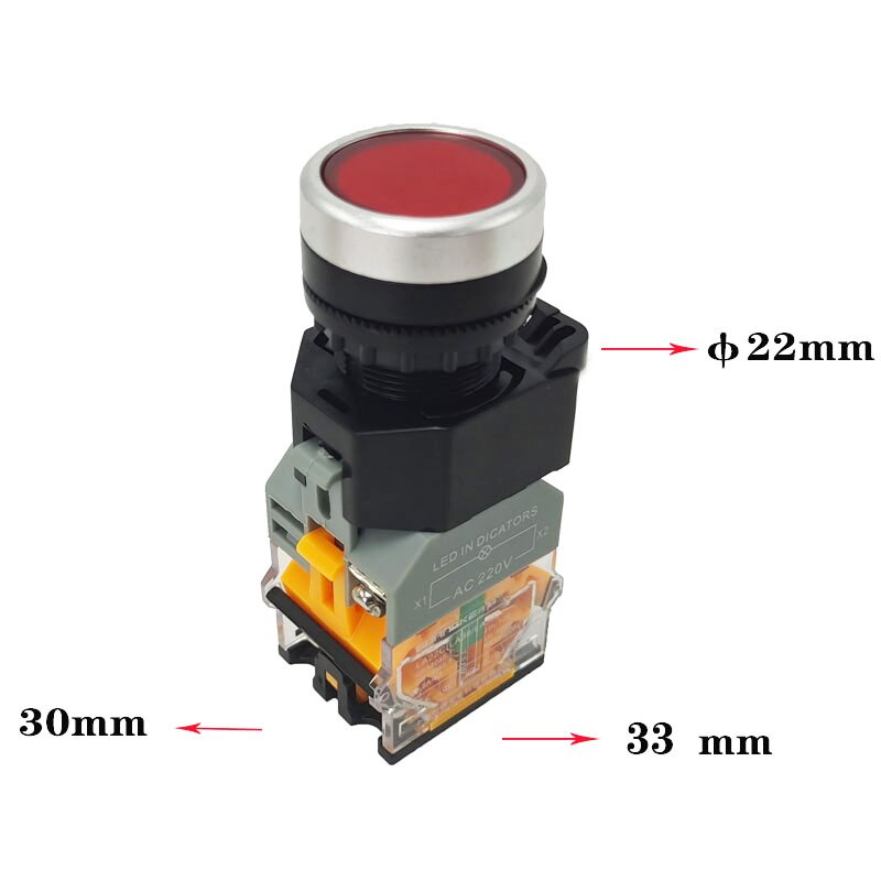 Silver contacts Self-locking emergency stop button Self-locking stop mushroom toggle switch