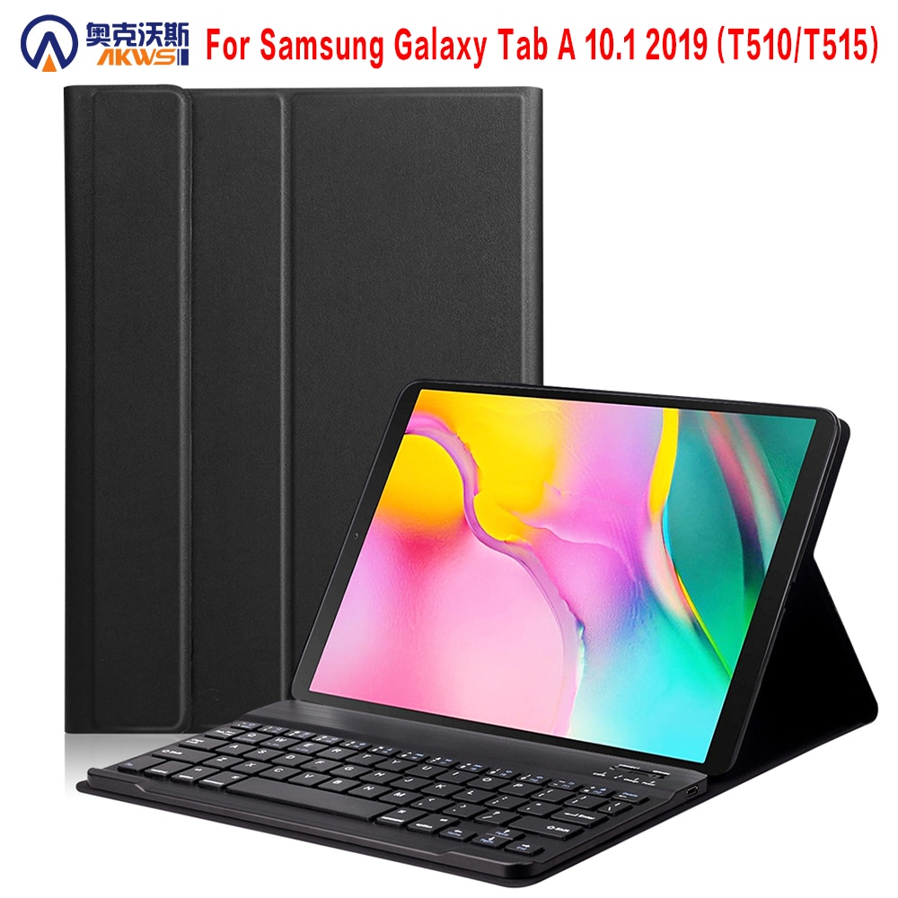 Bluetooth keyboard tablet case for Samsung Galaxy Tab A 10.1 SM-T510 SM-T515 T510 T515 wireless keyboard tablet cover