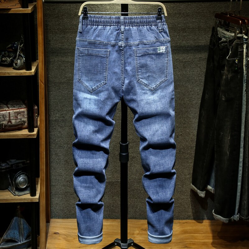 Jean sarouel pour homme, pantalon Denim, grande taille 7XL 8XL 9XL 10XL, nouvelle décontractée, taille élastique, Streetwear, automne