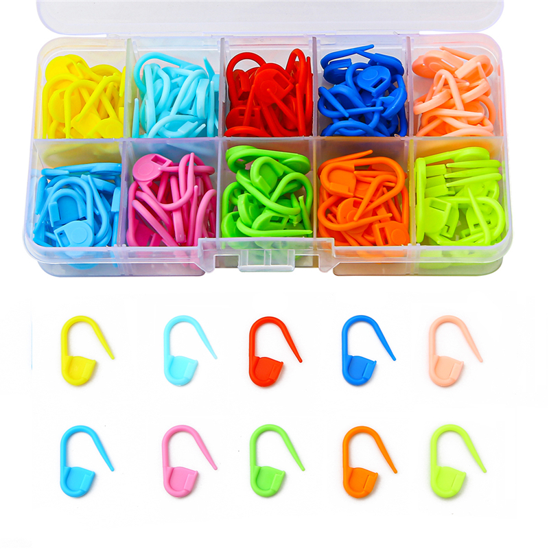 Marcadores De Puntos Para Crochet - Pack De 30 Unidades De Metal, Colores Surtidos, Espiral Bloqueo, 15x13 Mm