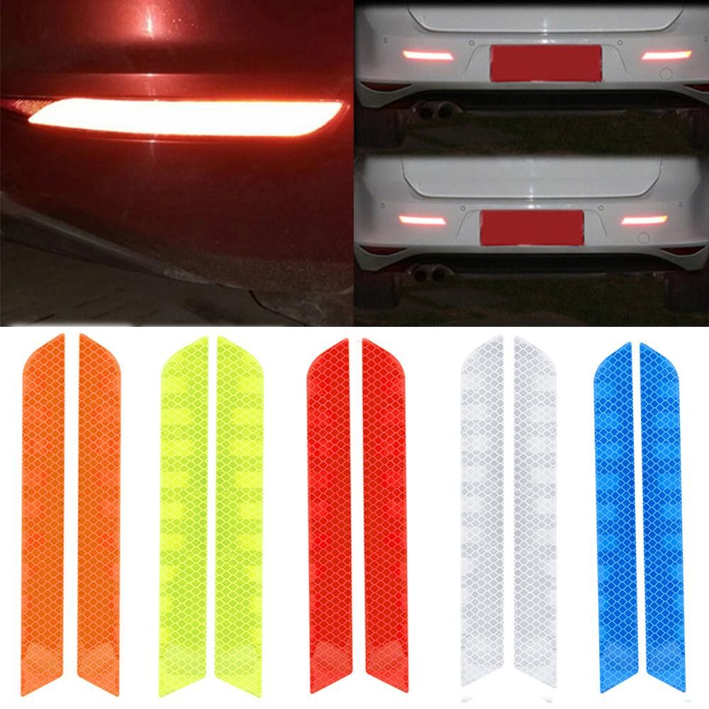 Decal Anti-Collision Safety Warning Auto Safety Car Reflective Strips Rear Bumper Stickers Reflector Tape Nice Warning Mark