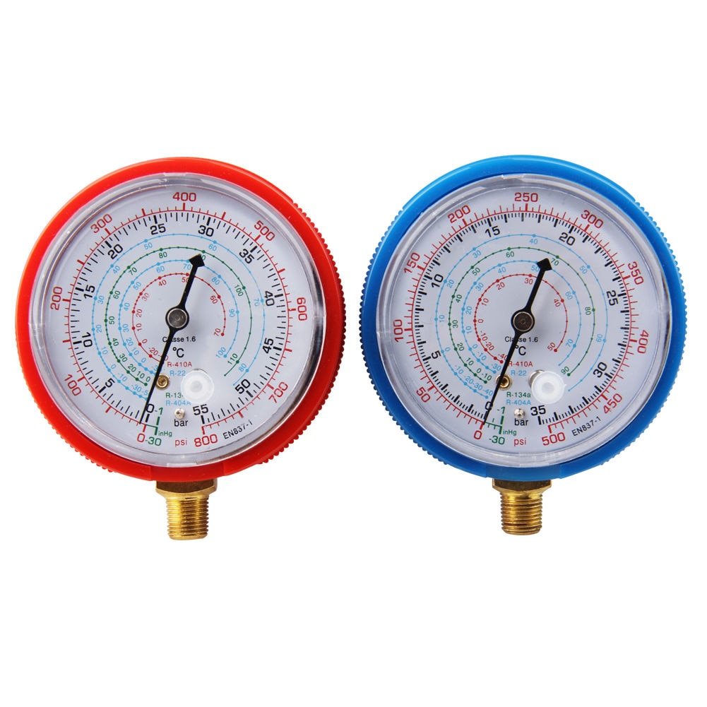 1 paire Durable manomètre voiture outils de Diagnostic climatisation collecteur réparation automatique lecture rapide entretien pour R134A R404a