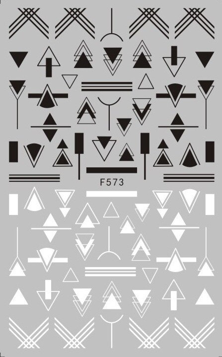 1pcs Nero Bianco 3D Unghie Artistiche Adesivi Cursori Fiori Mandala Foglia Geometria Adesivo Decalcomanie Del Chiodo Foglio di Disegno Manicure: F573