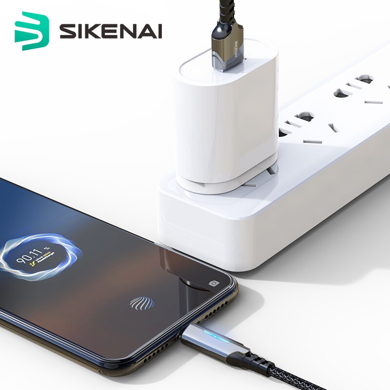 Sikenai Smart Power Off 3A USB Type C Fast Charger Cable