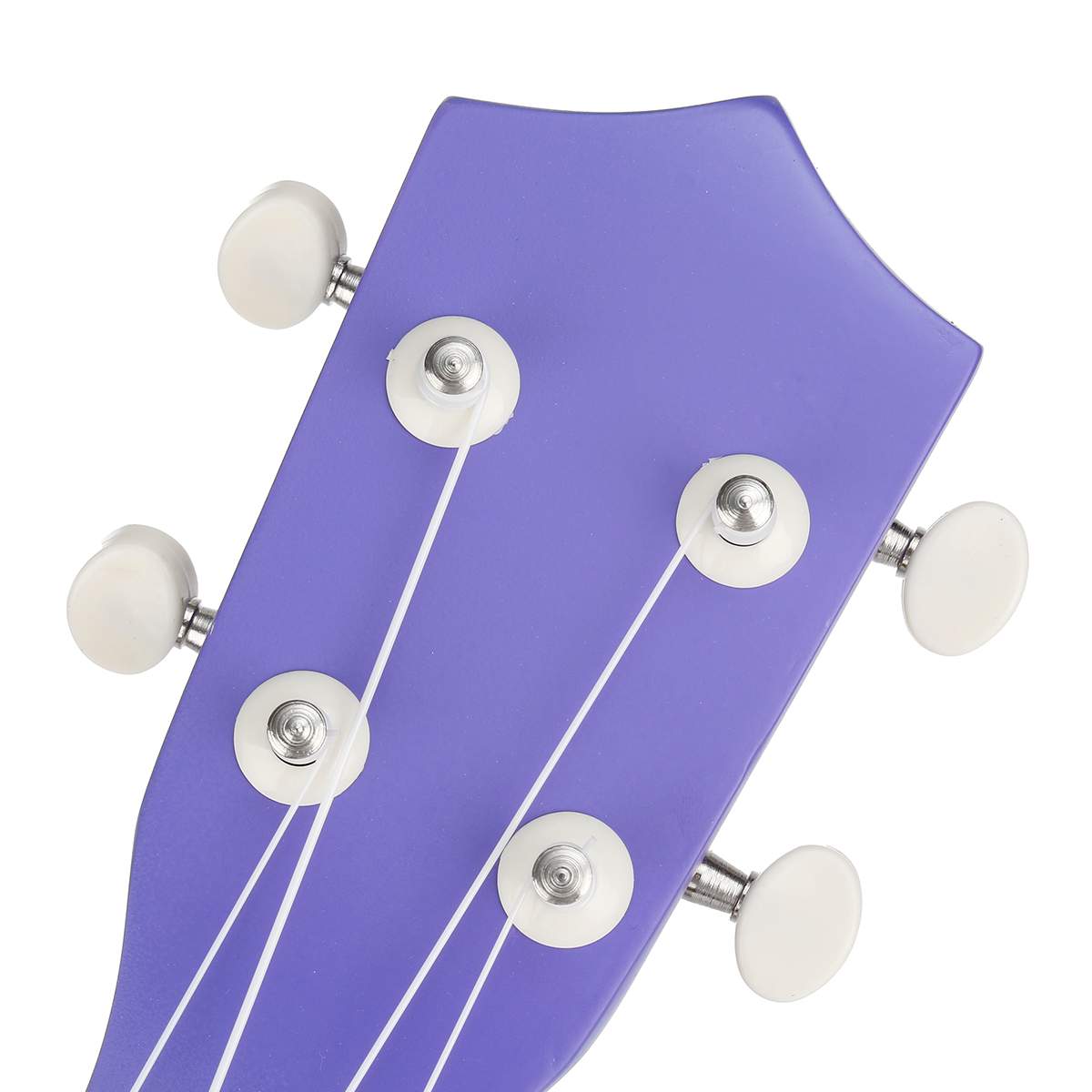 21 tommer 12 bånd lilla ukulele basswood sopran uke 4- strenget hawaiisk guitar musikinstrumentsæt+tuner+streng+rem+taske