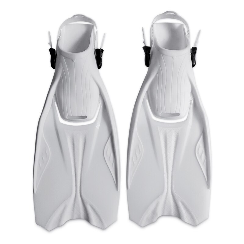 Palmes de plongée en forme de sirène, pour adultes, pour hommes et femmes, flottantes et réglables, snorkeling, plongée en apnée, plongée libre: WHITE / XL