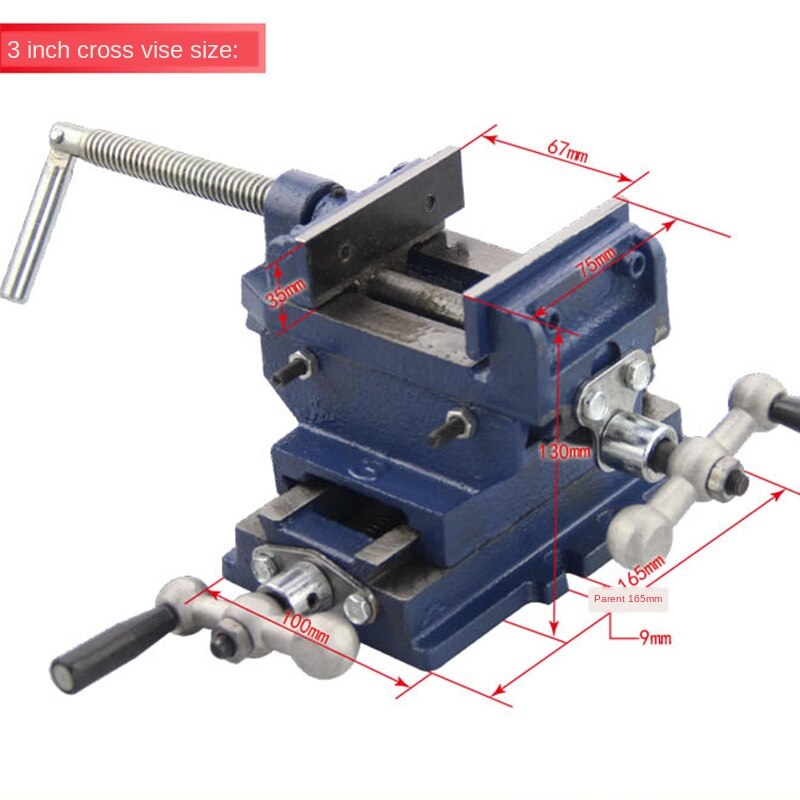 Cross vise 3 inch bench drill milling machine vise vise work table cross pliers