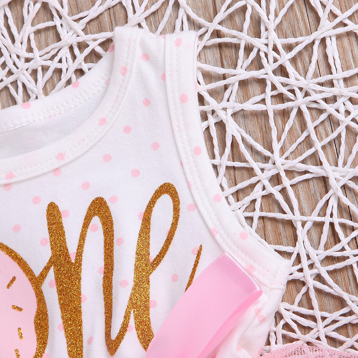 Een Baby Meisjes Donut Verjaardag Jurk Rompertjes Tutu Jurken Hoofdband Outfit Kleding Set 0-3T Mouwloze en Lange mouw