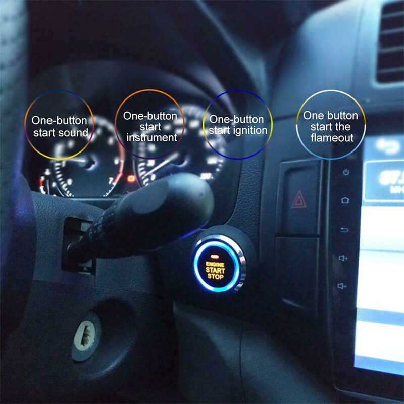 1set Auto Alarm Afstandsbediening Auto Keyless Entry Motor Start Alarmsysteem Remote Starter Stop Auto System Kit