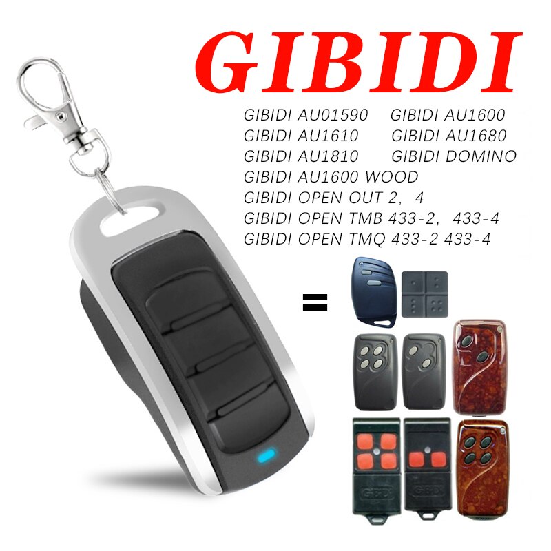 Compatible GIBIDI DOMINO AU1600 WOOD OPEN TMB 433-2 TMQ 433-2 Gate Opener 433.92MHz Fixed Rolling Code Remote Garage