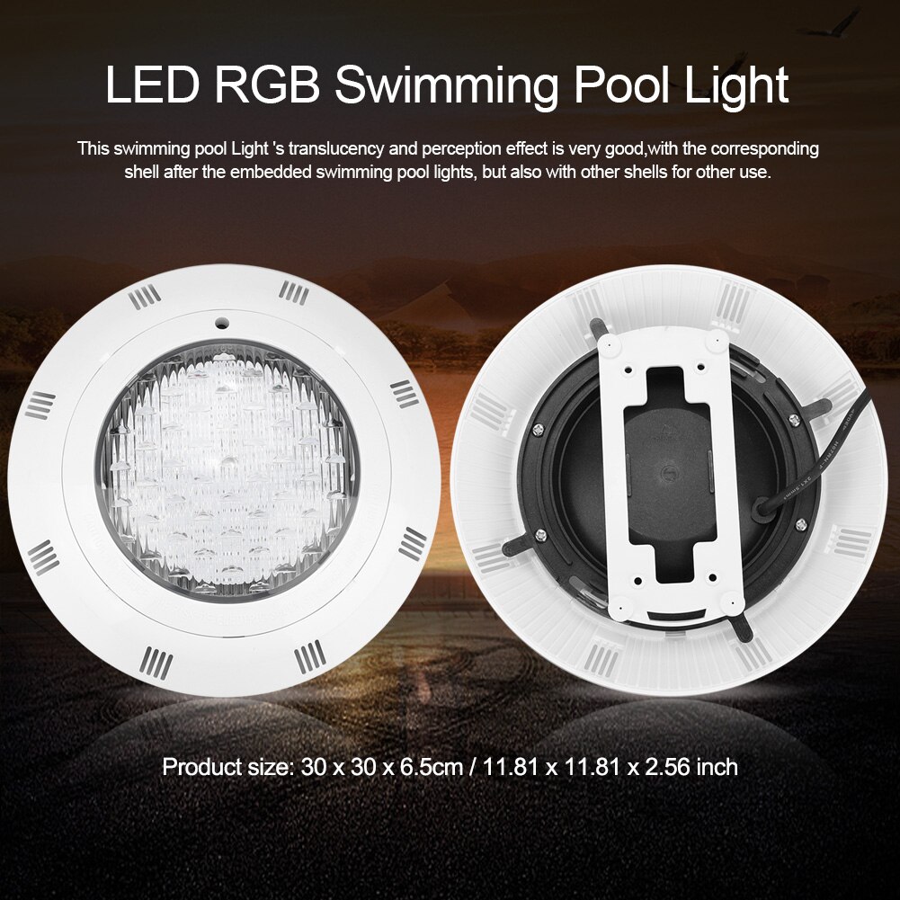 30W 300 LED RGB Swimming Pool Light Multicolor Underwater Swimming Pool Strong Remote Control Pond Light Spotlight
